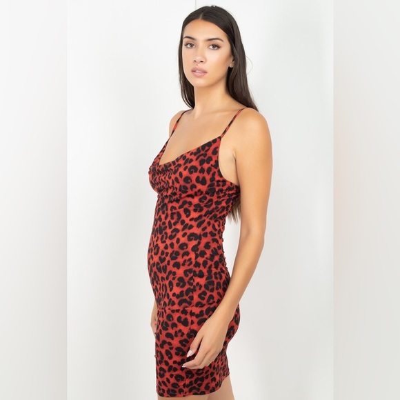 Iris Leopard Bodycon Party Dress - Picture 5 of 5